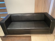 Kanapa z ekoskory 3 osobowa czarna