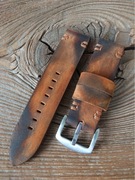Pasek do zegarka 22 mm ręcznie robiony skóra naturalna handmade vintage 