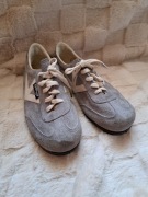 PRL Nowe vintage buty 1989 r. 33/34 szare skórzane Podhale sneakersy retro