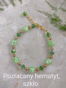 Bransoletka Słoneczna Łąka – z hematytu i szklanych korali