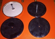 Krążki stalowe chrom podstawki zaślepki fi 112mm