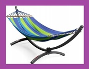 HAMAK ZE STELAŻEM Dwuosobowy Ogrodowy GRATIS