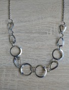 Elegancki naszyjnik kolor srebrny koła rock glamour vintage emo scene 2yk