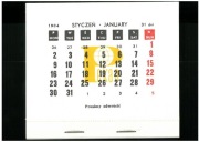 Kalendarzyk Banku PKO SA - 1984 r.