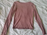 Brązowa bluzka z długim rękawem M Sinsay