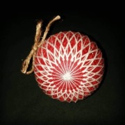 Bombka choinkowa rękodzieło haft temari