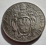 WATYKAN 2 Lire 1934 Pius XI okołoMENNICZA