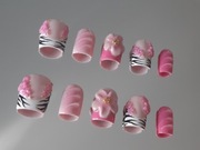 Długie tipsy kwadraty swag