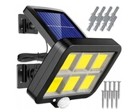 Lampa Solarna LED 6x COB 120LED Z CZUJNIKIEM RUCHU OGRODOWA WODOODPORNA