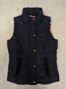 Granatowy elegancki ocieplany pikowany bezrękawnik kamizelka Joules 34