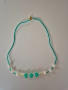 Korale naszyjnik zielony koraliki