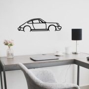 Dekoracja 3D - kontur/obrys Porsche 964 czarny