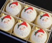 Bombki choinkowe okragle malowane ozdoby na choinkę retro wzory 