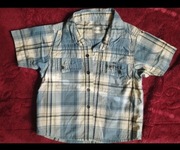 Elegancka wizytowa koszula w kratę dla chłopca 86.