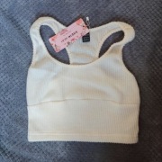 Nowy z metką prążkowany crop top SHEIN mod r. 32/34 |