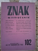 Znak miesięcznik nr 102 (12/1962) Henryk Elzenberg; Thomas Merton