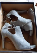 Półbuty sandałki wsuwane 36 skóra, popiel RYŁKO