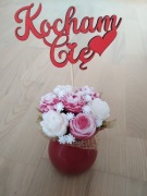 Bukiet kwiatów z wosku sojowego, flowerbox, świece sojowe, idealny prezent!