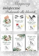 Podarunki dla klientek świąteczne magnesy 7x5cm 32sztuk