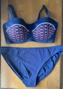 Avon bikini 38DD 85E 85DD granatowe Marynarskie F&F 20/48 4XL odpinane