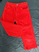 Spodnie sztruksowe, czerwone - dziecko 114 cm