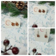 Kolczyki świąteczne piernikowe domki. Rękodzieło.