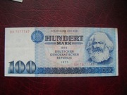 BANKNOT NIEMCY DDR 100 Marek 1975 r.