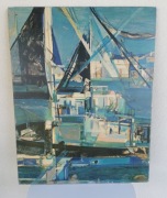 Obraz na ścianę – Port, morze, żaglówki, Michele Castel 61x78 cm
