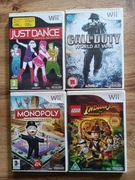 Zestaw czterech gier na Nintendo Wii 