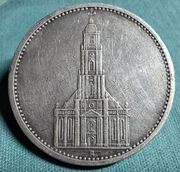 Moneta srebrna Niemcy 5 Marek Kościół garnizonowy Poczdam 1934 A