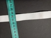 Guma biała tkana 20mm płaska taśma gumowa
