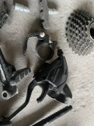 Części rowerowe stopki, przerzutki, korba, hamulce, śrubki