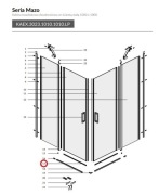 Excellent uszczelka dolna kabiny