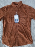 Nowa koszula męska sztruksowa brązowa rozmiar M