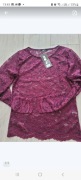 Bluzka koronka bordo,nowa 