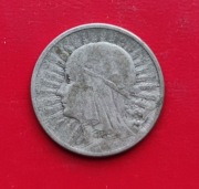 2 ZŁOTE GŁOWA KOBIETY 1933 rok - srebro AG oryginał N2