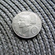 Austria 10 Szylingów 1966r - SREBRO