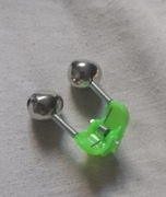 Dzwoneczek wędkarski podwójny - zielony