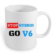 Foto kubek z logo, STOP SMOG, HYBRID, ELECTRIC- GO DIESEL, BENZIN, LPG