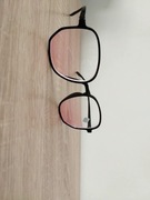 -2 Okulary minusy lekko różowe szkła