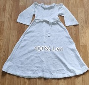 Lniana sukienka komunijna r 140- 146