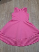 Różowa sukienka ażur dziewczynka 7-8 lat 