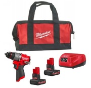 Wkrętarka udarowa Milwaukee M12 FPD2-0 / Bateria 2x 5.0Ah/ Ładowarka/ Torba