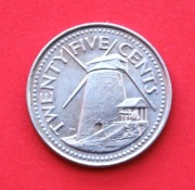 25  Centów  1996  r -     Barbados    Młyn   stan !!!