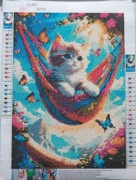 Haft Diamentowy Gotowy 30x40 ( Kot 2 )