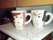 Kubek z porcelany stołowej 2 sztuki dla pary  unikalny + drugi gratis
