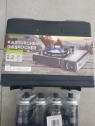 Kuchenka gazowa nabojowa kempingowa Trekstone + 8 szt butli gazowych 