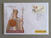 Papież Benedykt XVI. 80. urodziny. Datownik 2007 , moneta okolicznosciowa