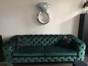 Sofa 240cm Welur Szmaragdowa Zieleń Stan Bardzo Dobry