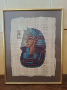 Obraz malowany na papirusie papirus egipski Egipt lata 70-te wzór 3